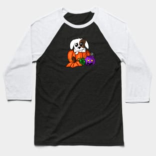 Pumpkin Puppy Baseball T-Shirt
